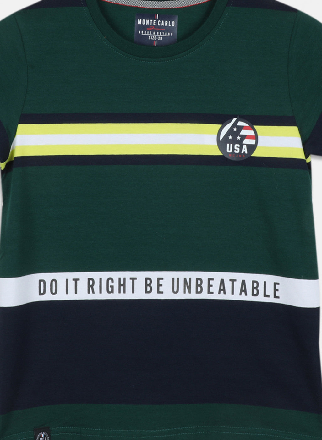 Boys Green Stripe T-Shirt