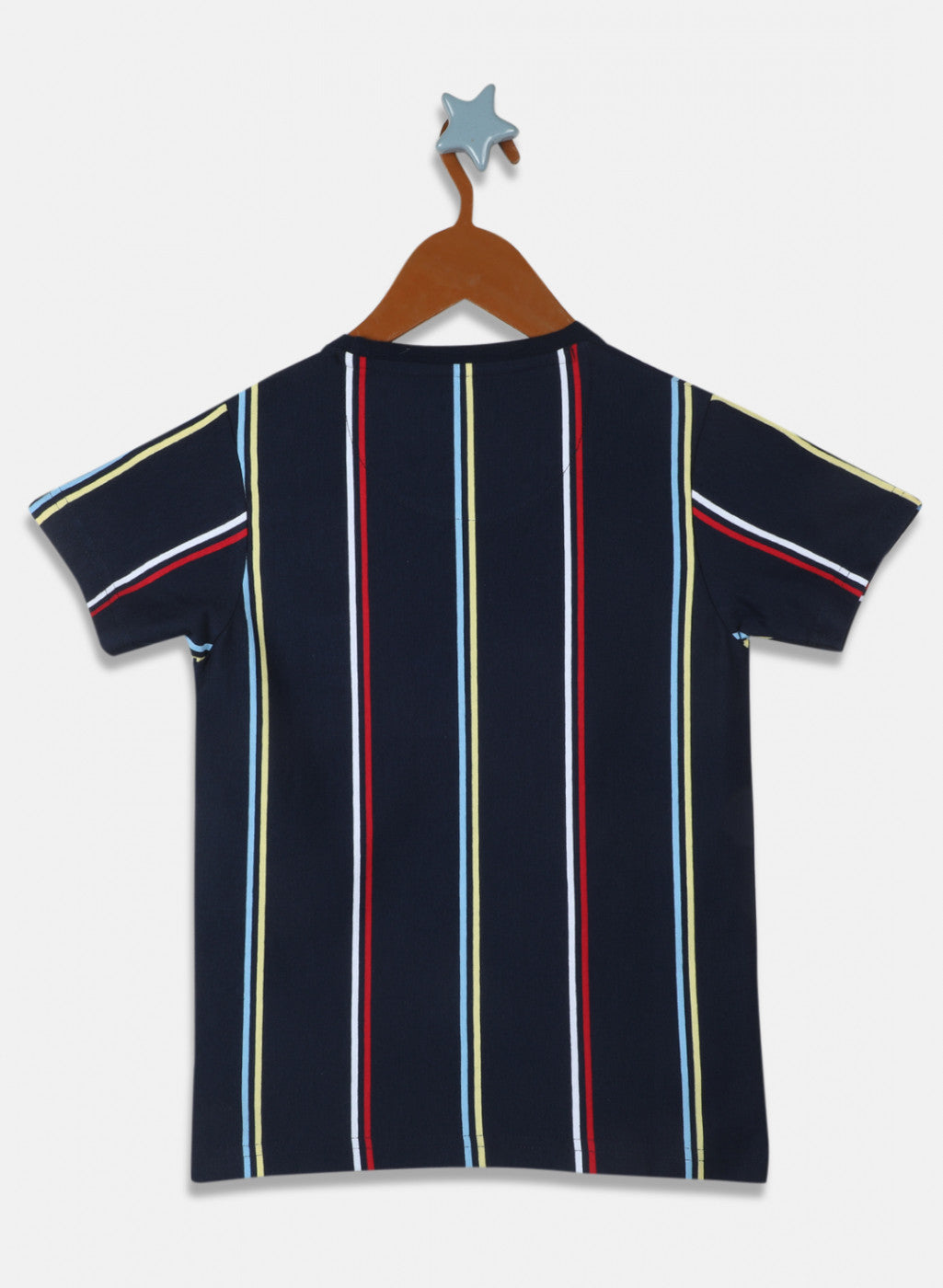 Boys Navy Blue Stripe T-Shirt