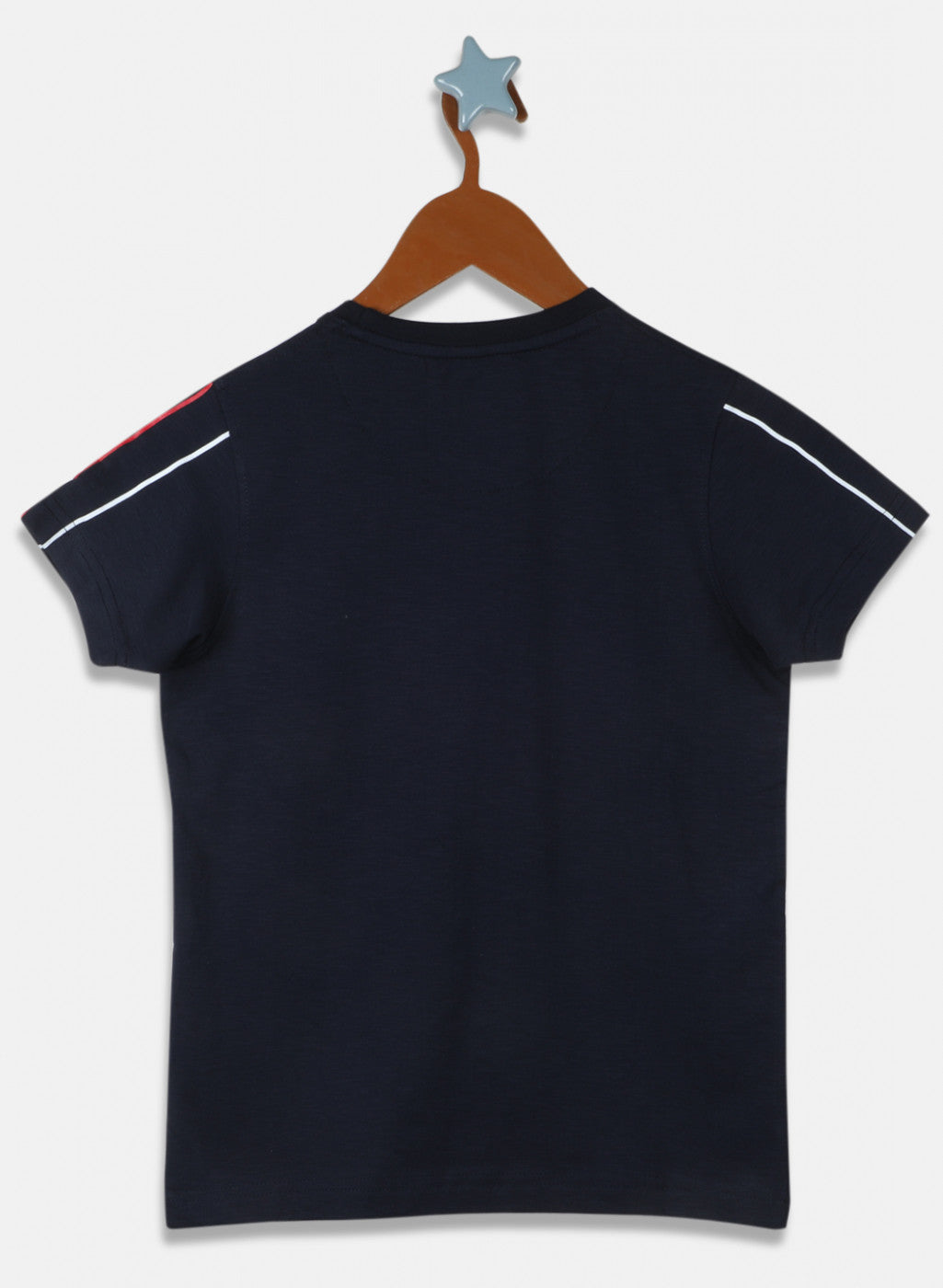 Boys Navy Blue Printed T-Shirt