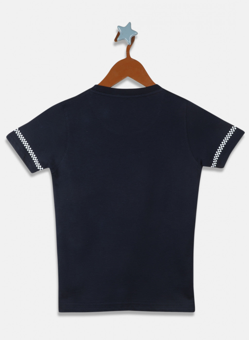 Boys Navy Blue Printed T-Shirt