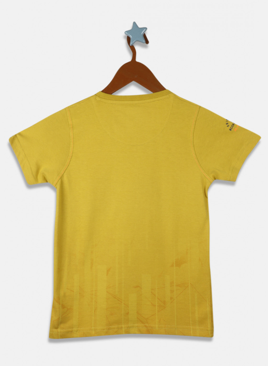 Boys Mustard Printed T-Shirt