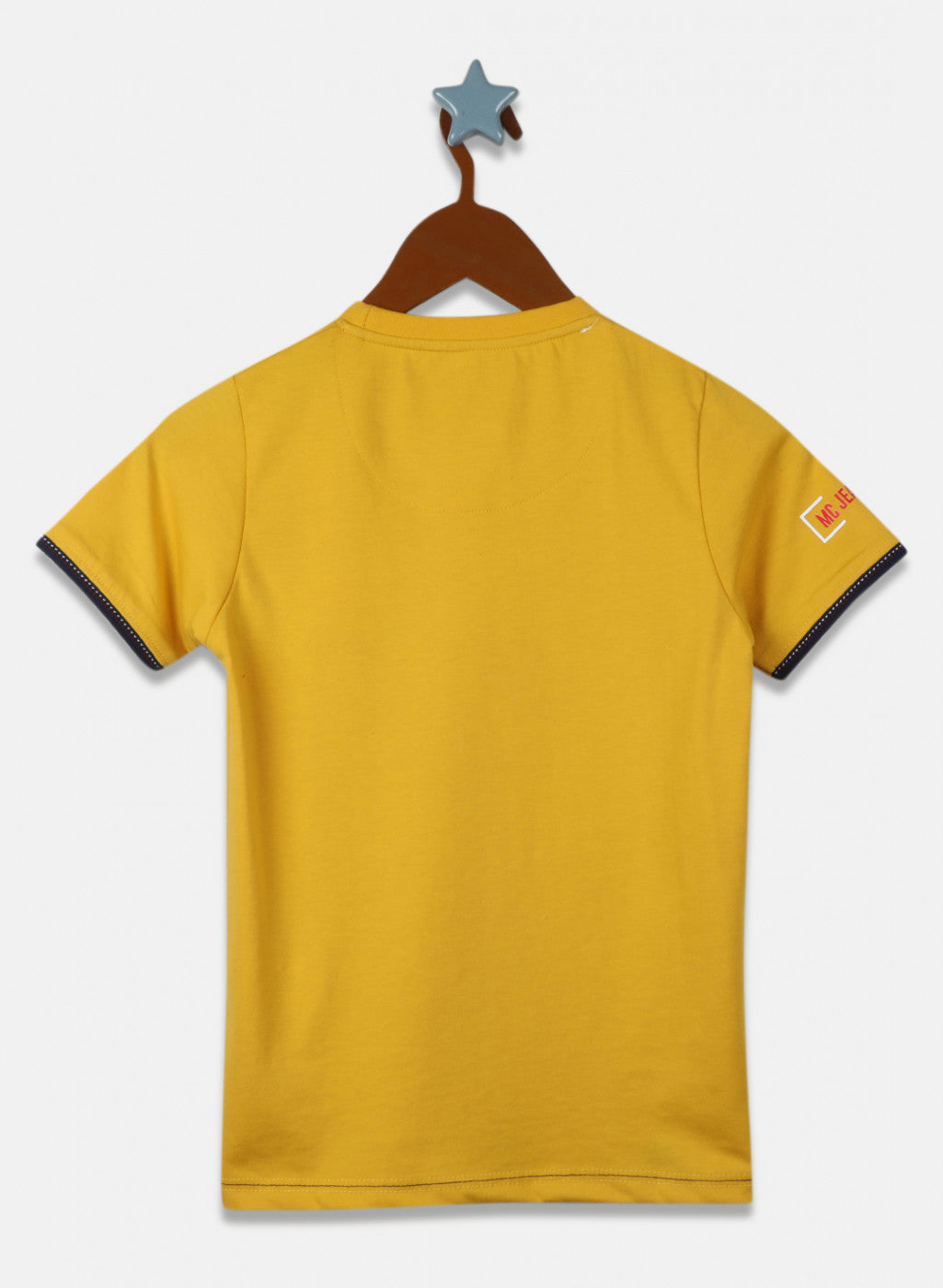 Boys Mustard Printed T-Shirt