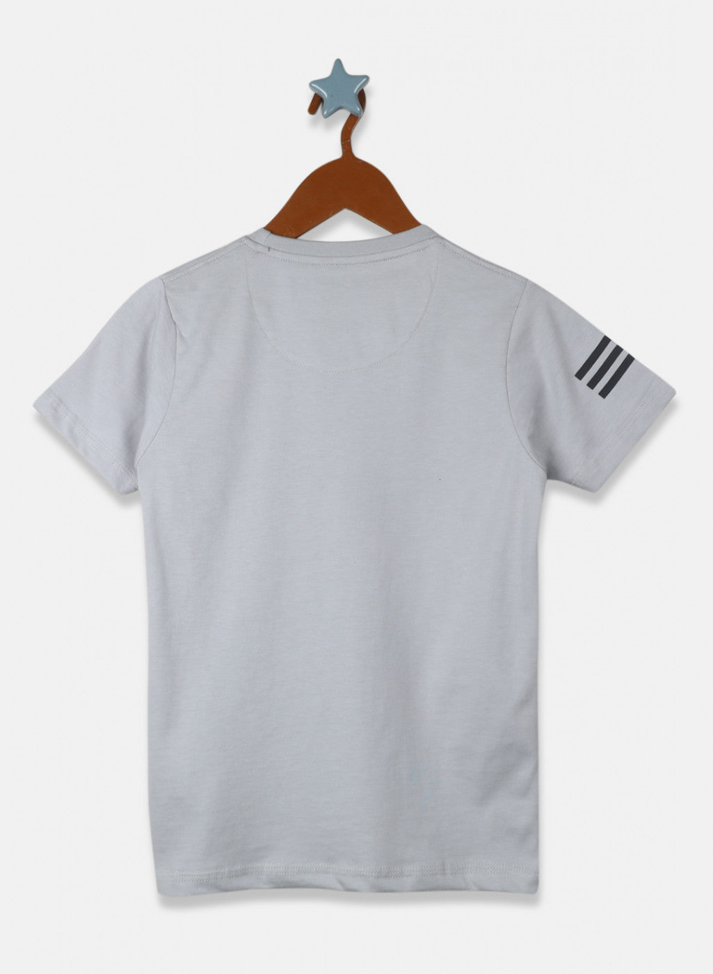 Boys Grey Printed T-Shirt