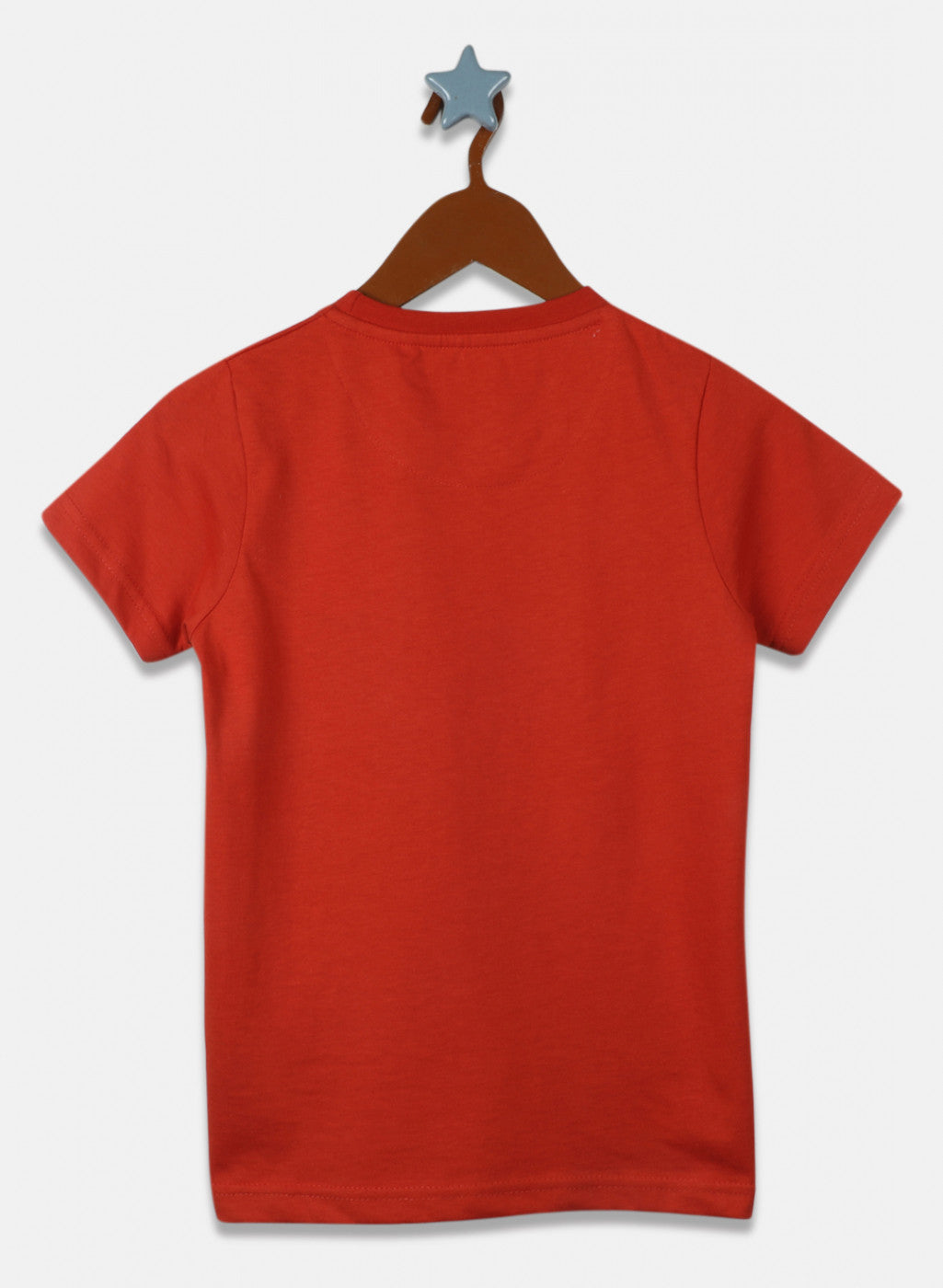 Boys Orange Printed T-Shirt