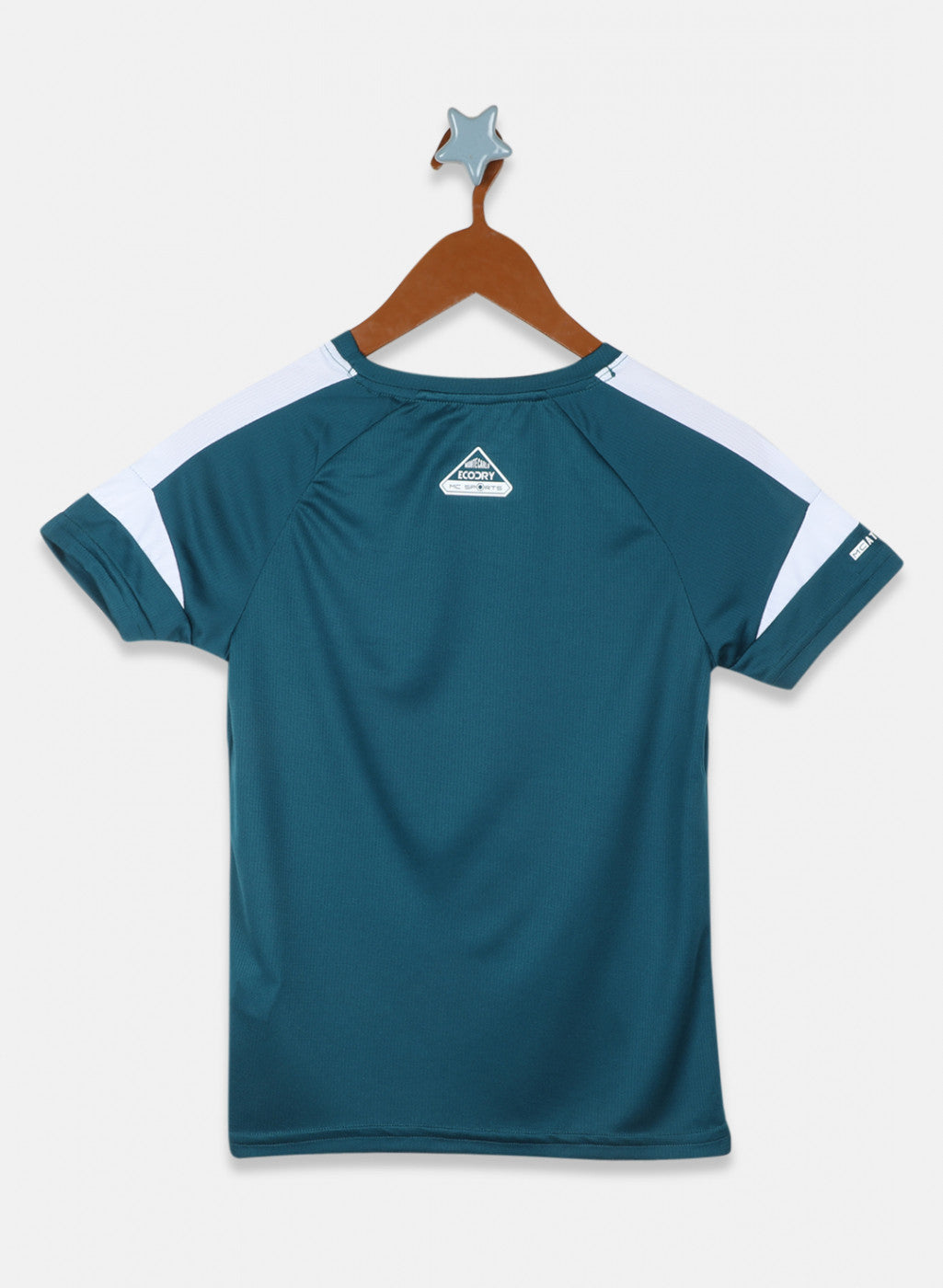 Boys Teal Blue Printed T-Shirt