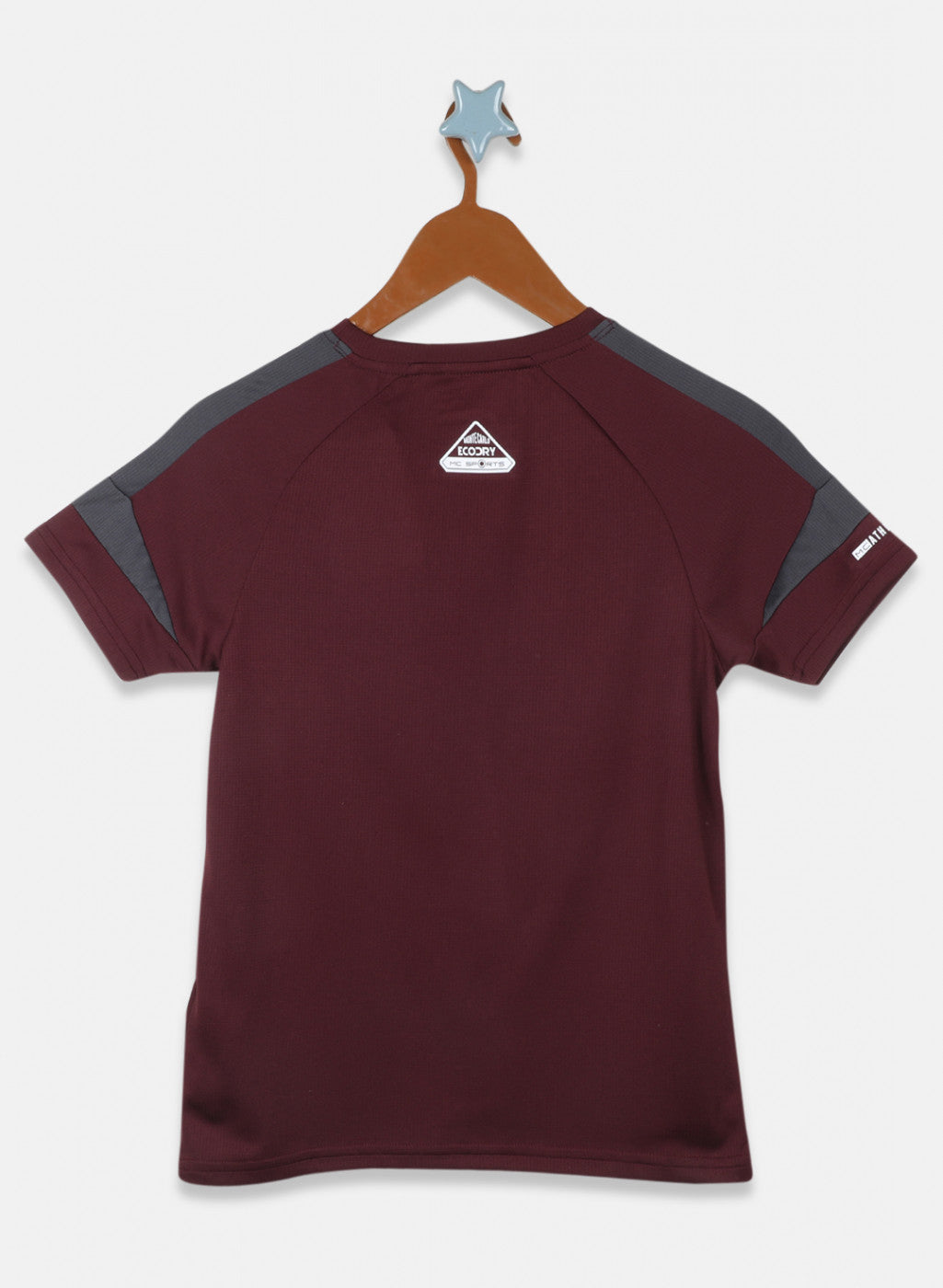 Boys Maroon Printed T-Shirt