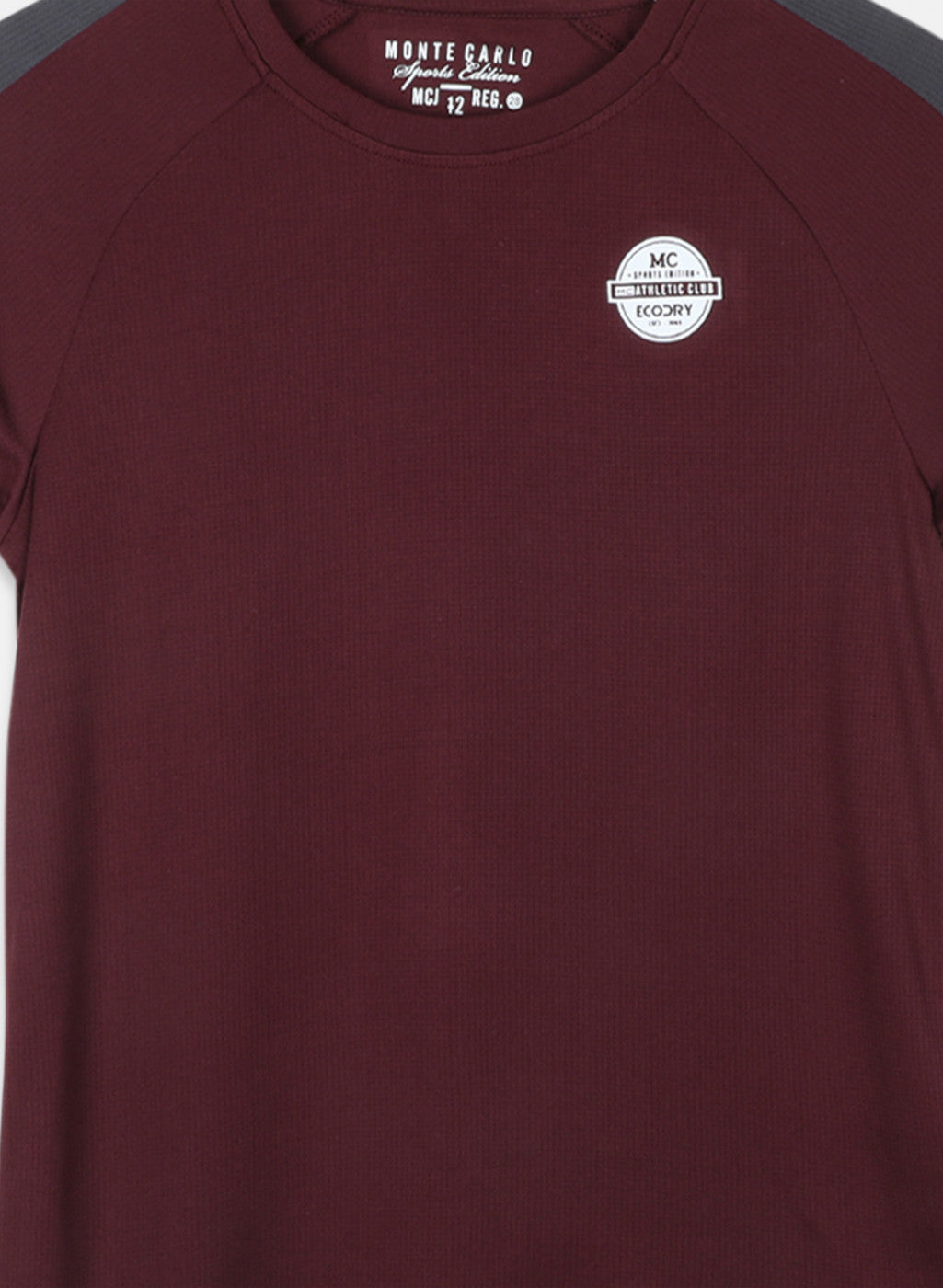 Boys Maroon Printed T-Shirt