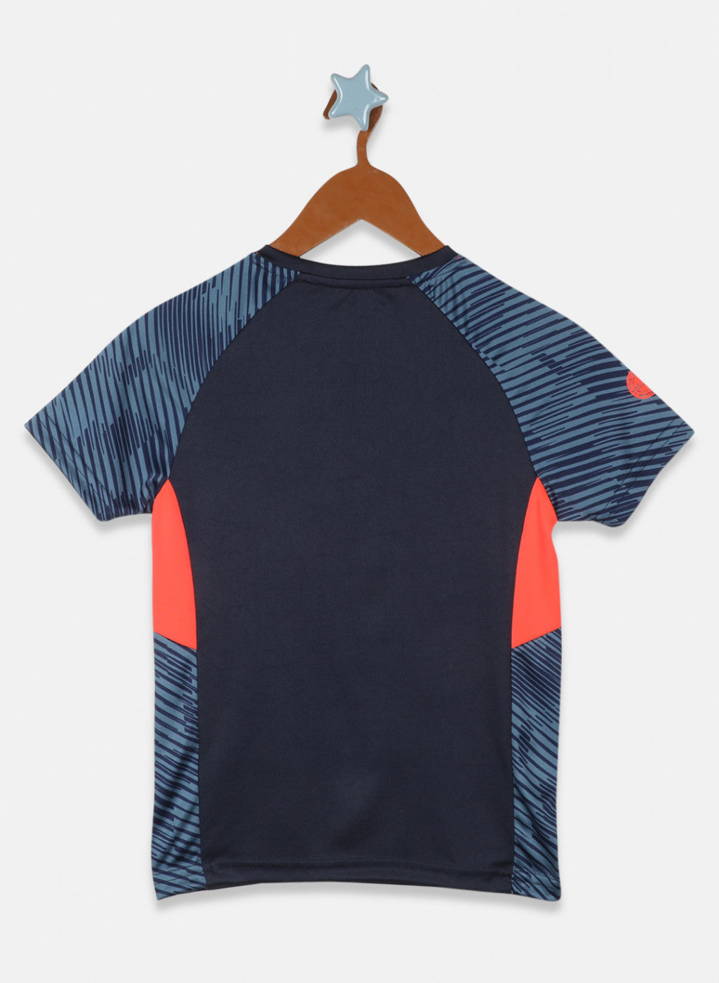 Boys Navy Blue Printed T-Shirt