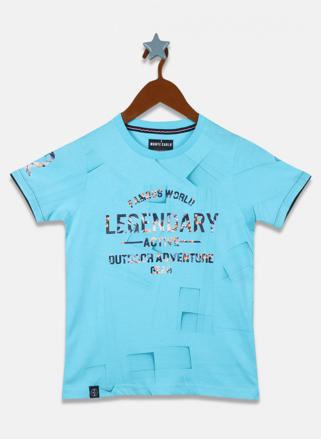 Boys Blue Printed T-Shirt