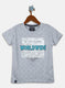 Boys Grey Printed T-Shirt