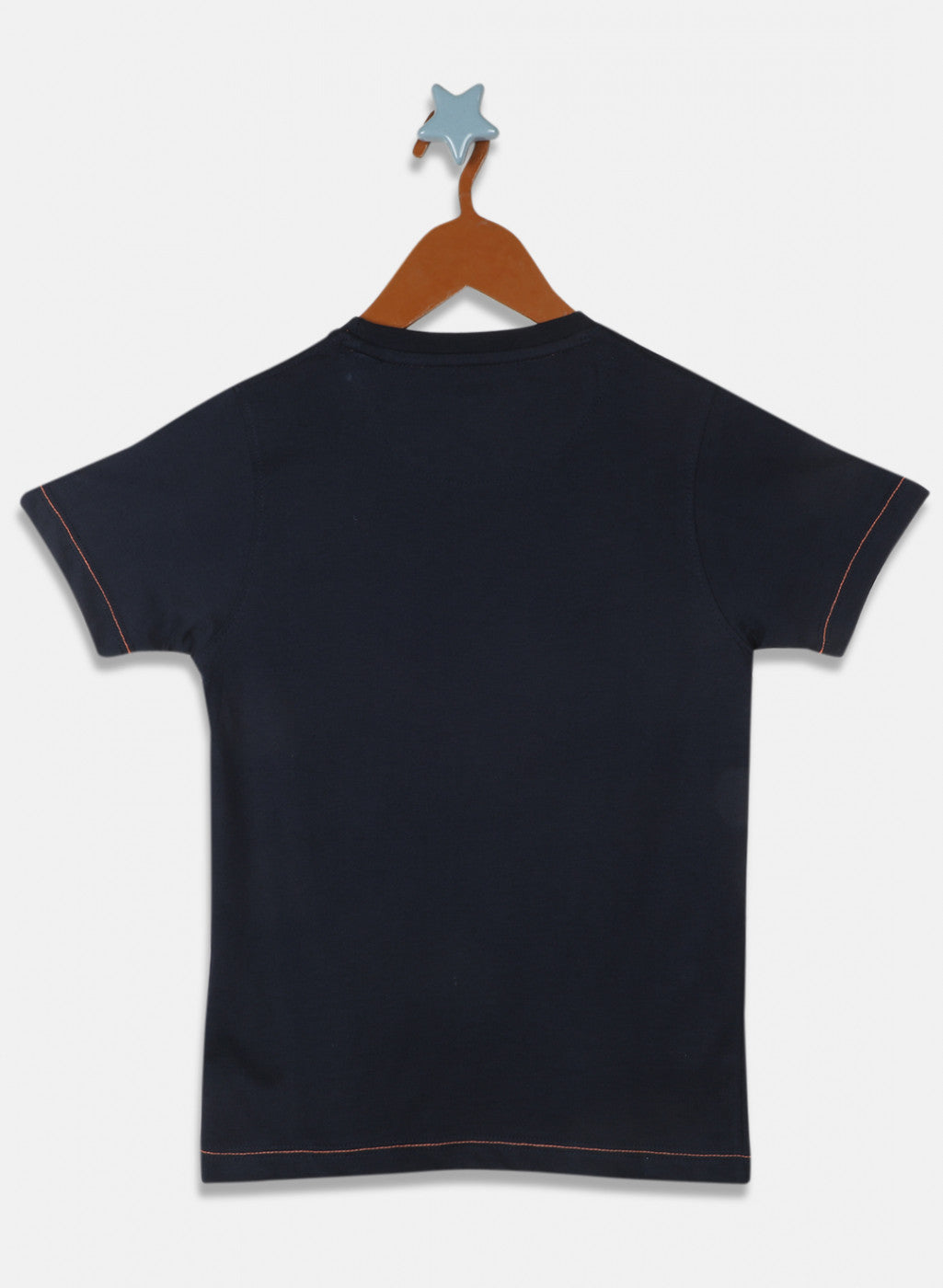 Boys Navy Blue Printed T-Shirt