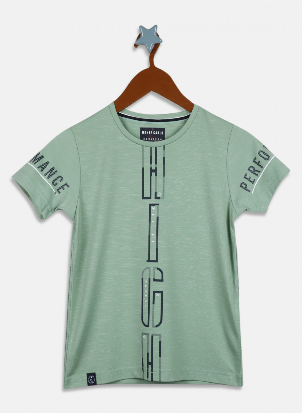 Boys Green Printed T-Shirt