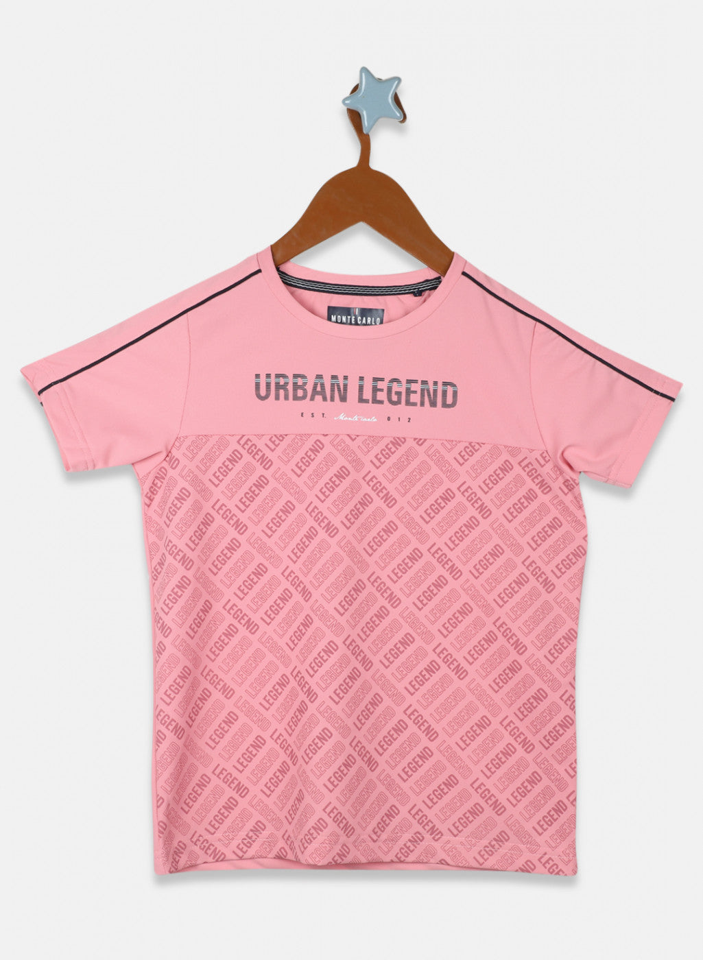 Boys Pink Printed T-Shirt