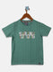 Boys Green Printed T-Shirt