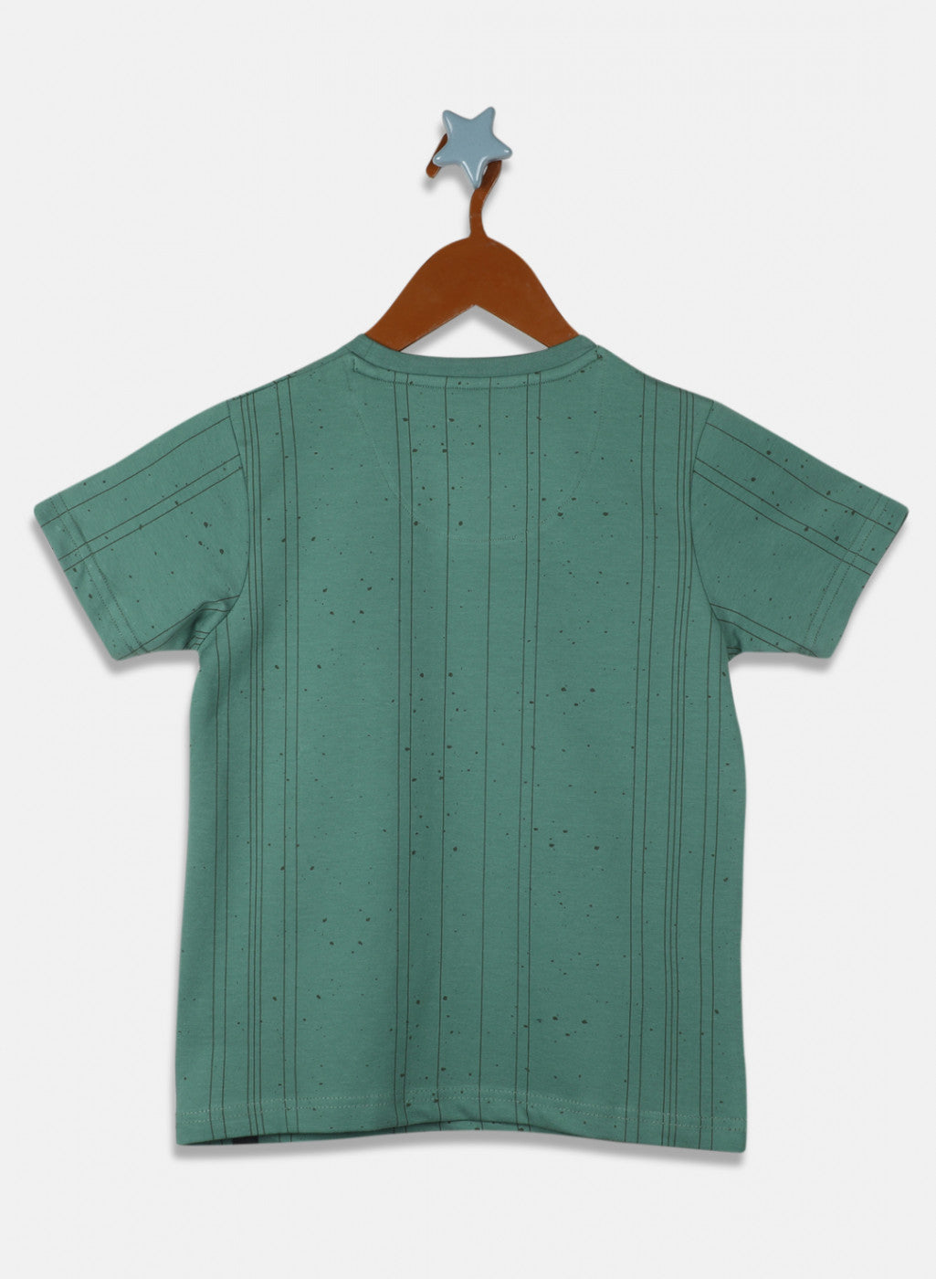 Boys Green Printed T-Shirt