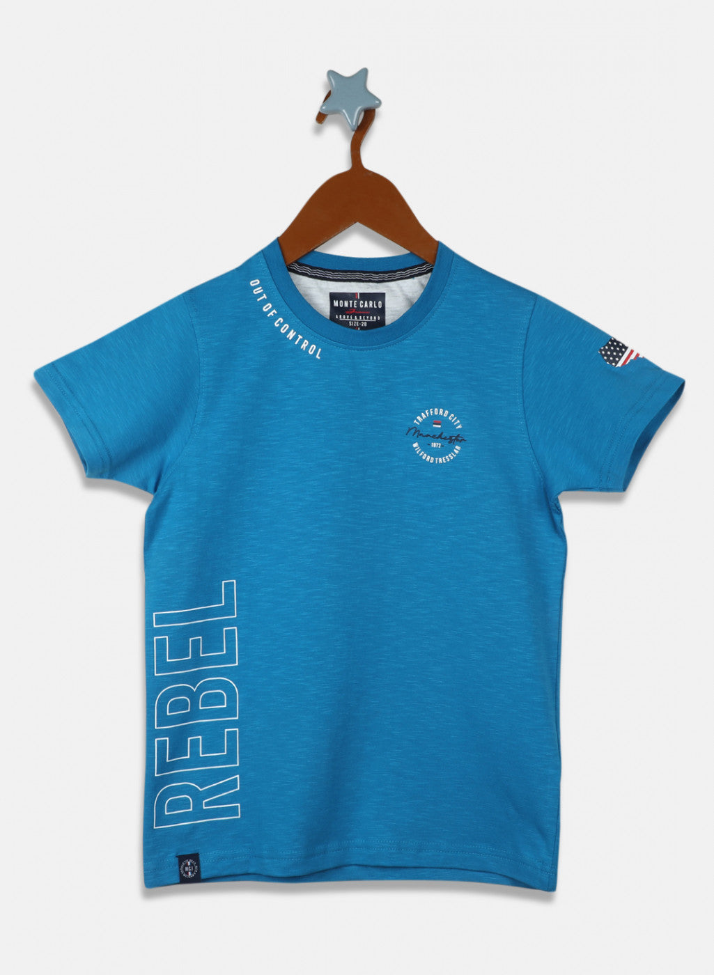 Boys Blue Printed T-Shirt