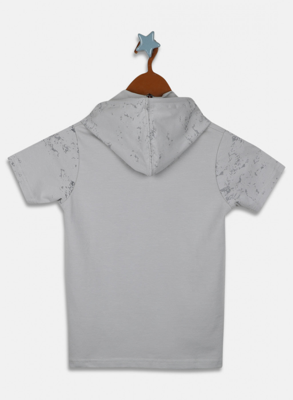 Boys Grey Printed T-Shirt