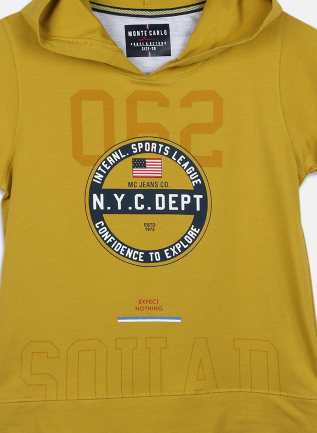 Boys Yellow Printed T-Shirt