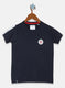 Boys Navy Blue Printed T-Shirt