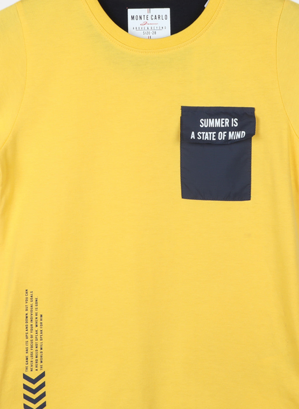 Boys Yellow Printed T-Shirt