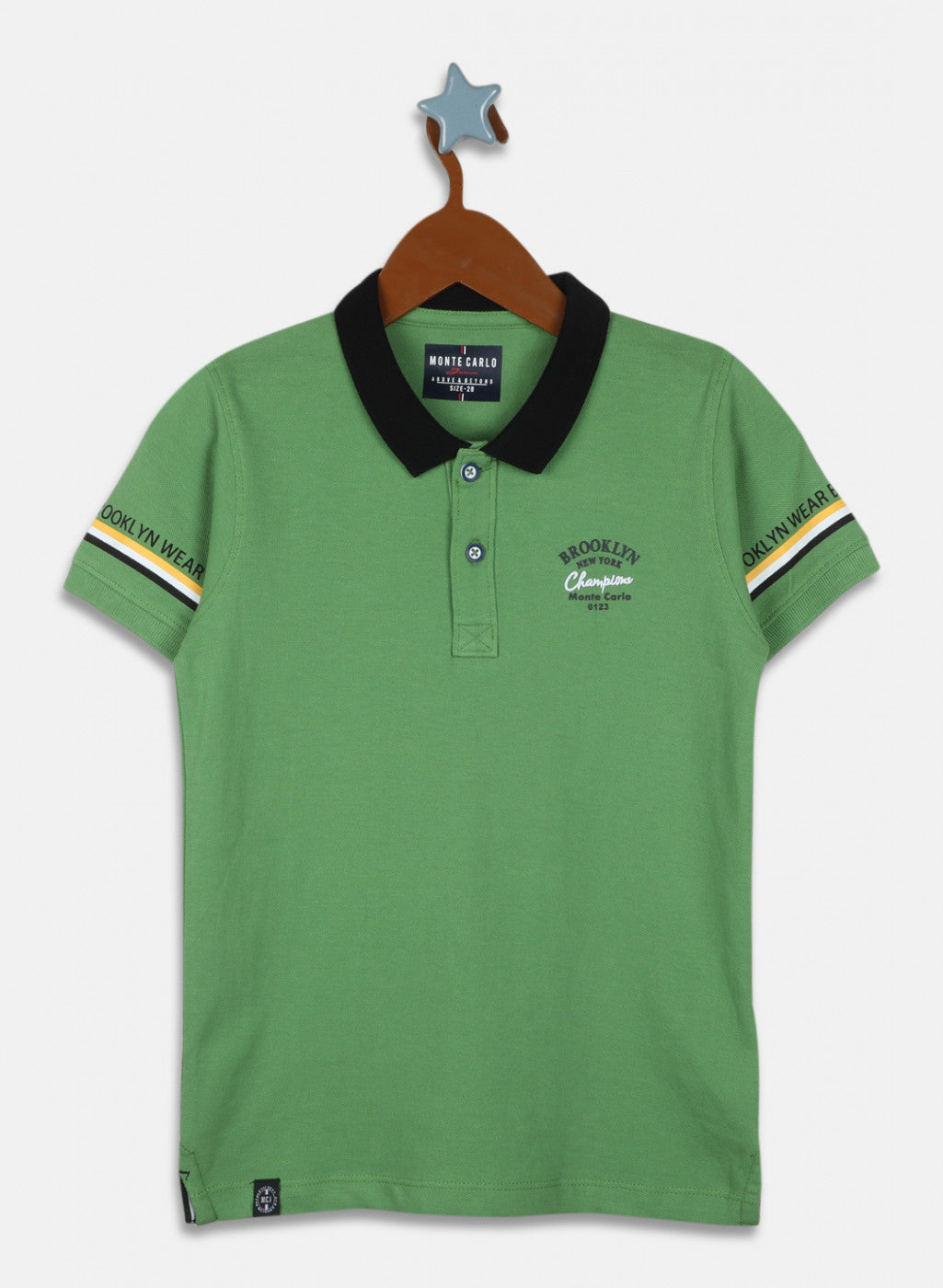 Boys Green Printed T-Shirt