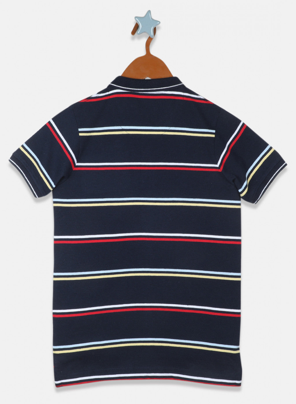 Boys Navy Blue Stripe T-Shirt