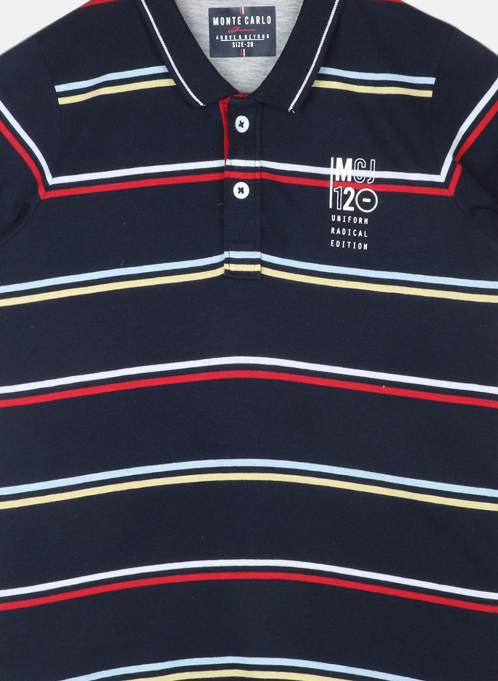 Boys Navy Blue Stripe T-Shirt