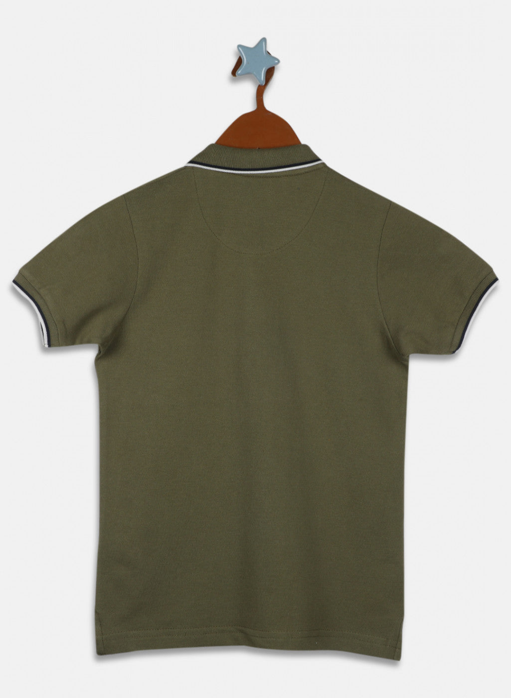 Boys Olive Printed T-Shirt