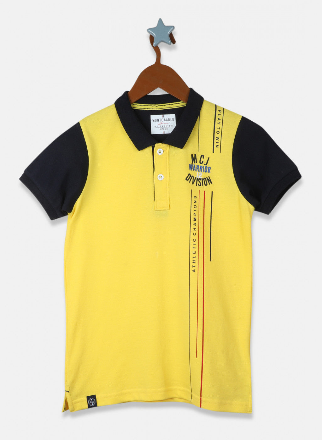 Boys Yellow Printed T-Shirt