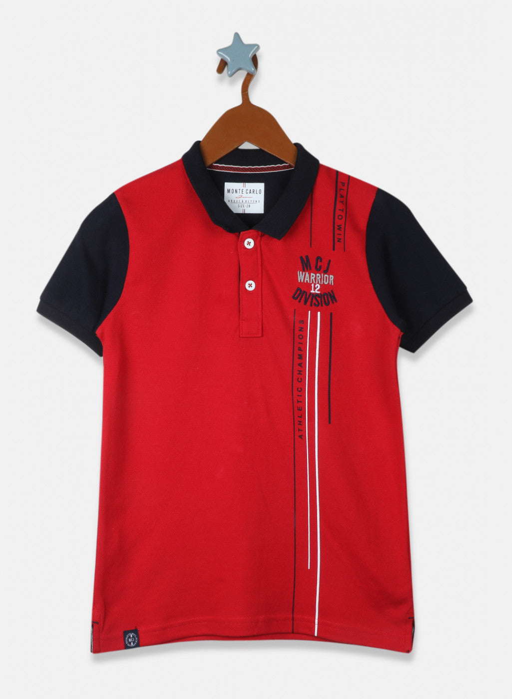 Boys Red Printed T-Shirt