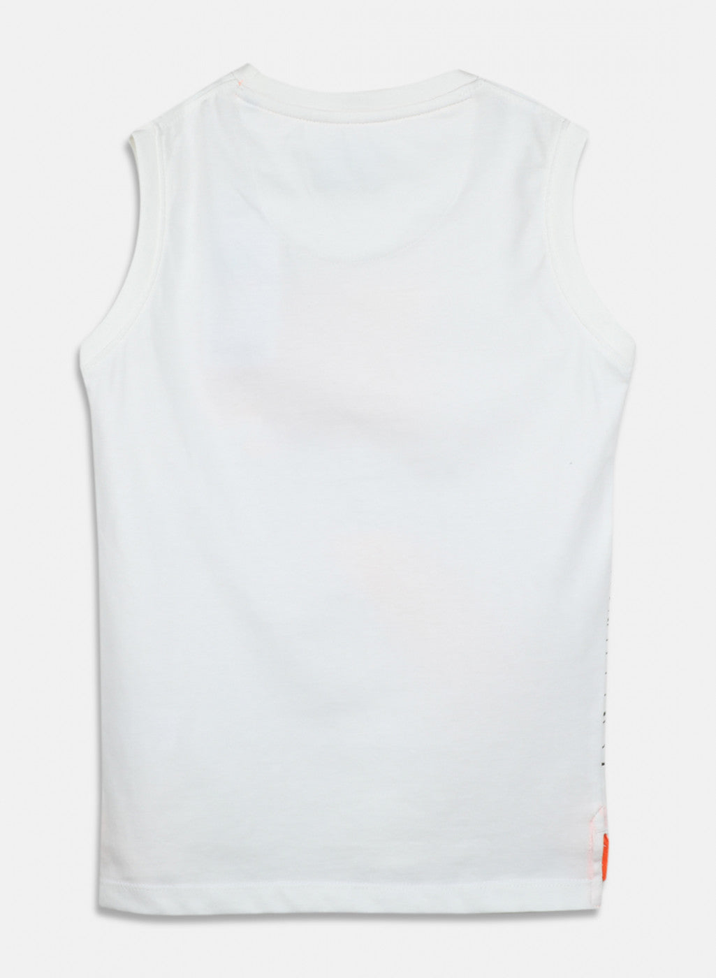 Boys White Printed T-Shirt