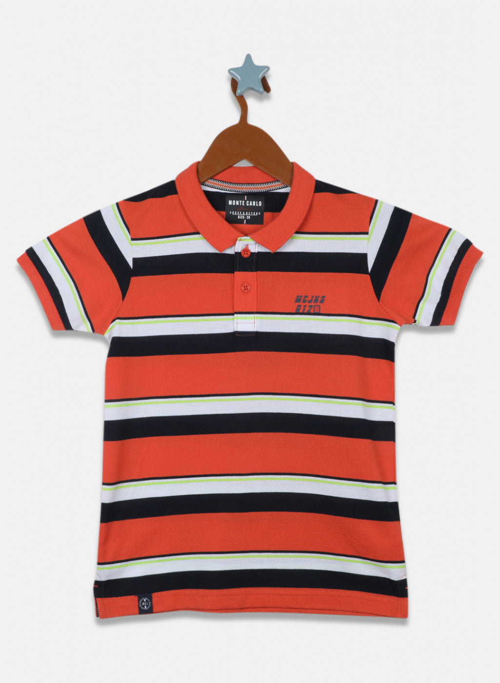 Boys Orange Stripe T-Shirt