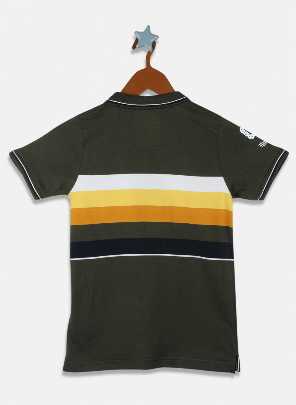 Boys Olive Stripe T-Shirt