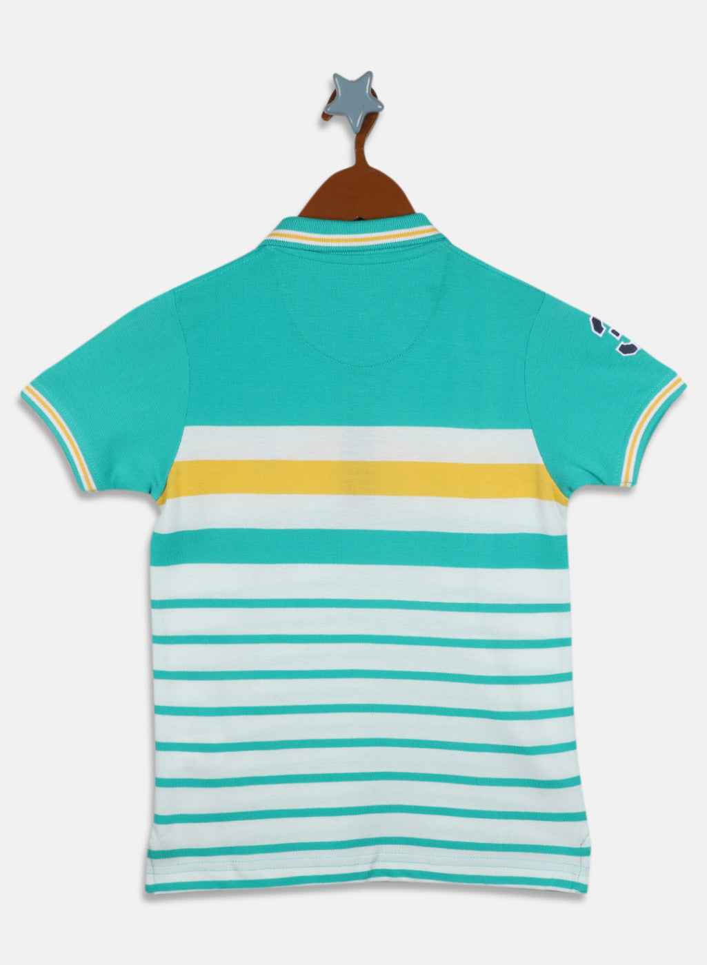 Boys Sea Green Printed T-Shirt