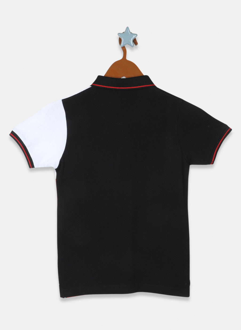 Boys Black & Red Printed T-Shirt