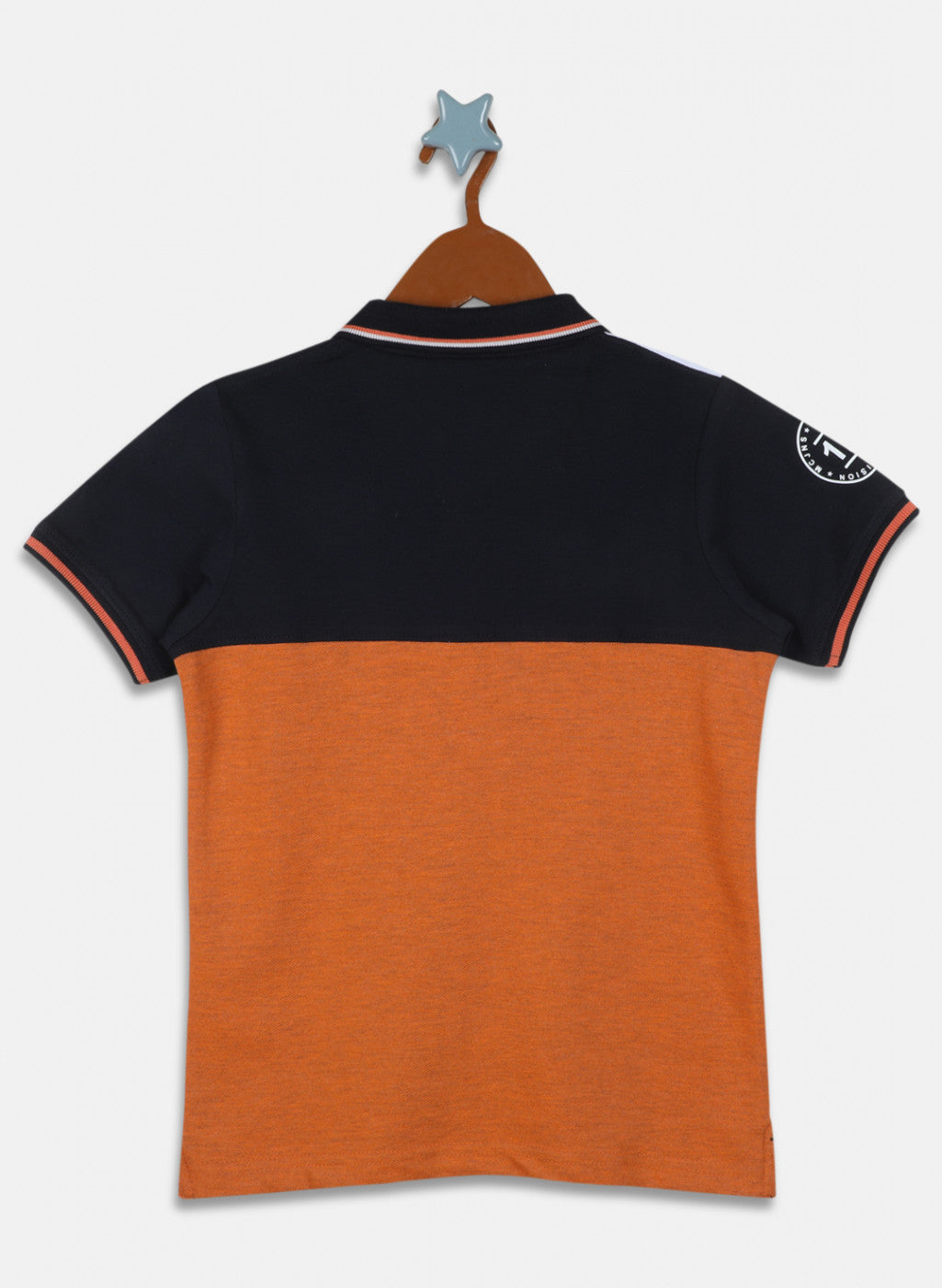 Boys Orange Printed T-Shirt