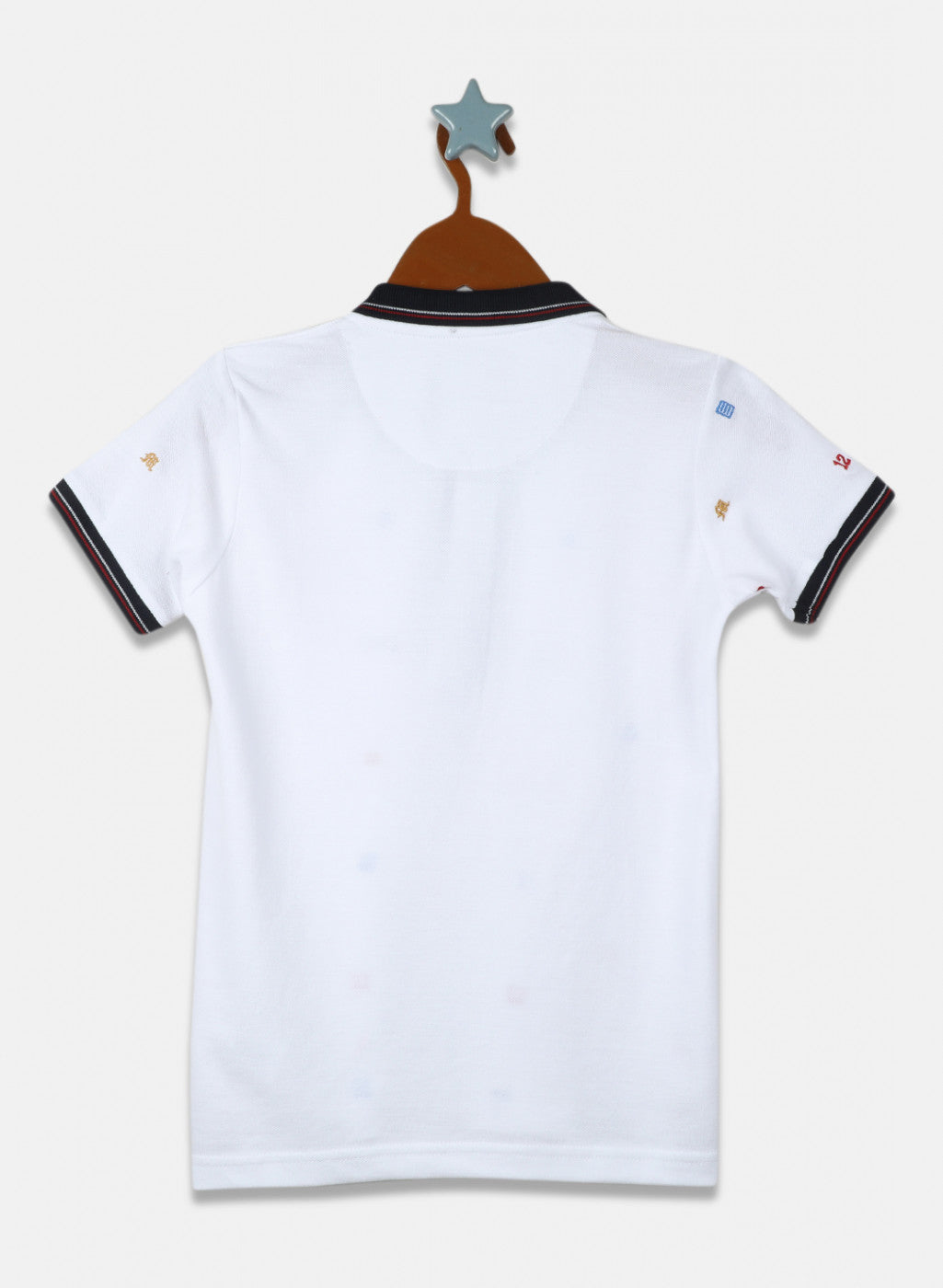 Boys White Printed T-Shirt