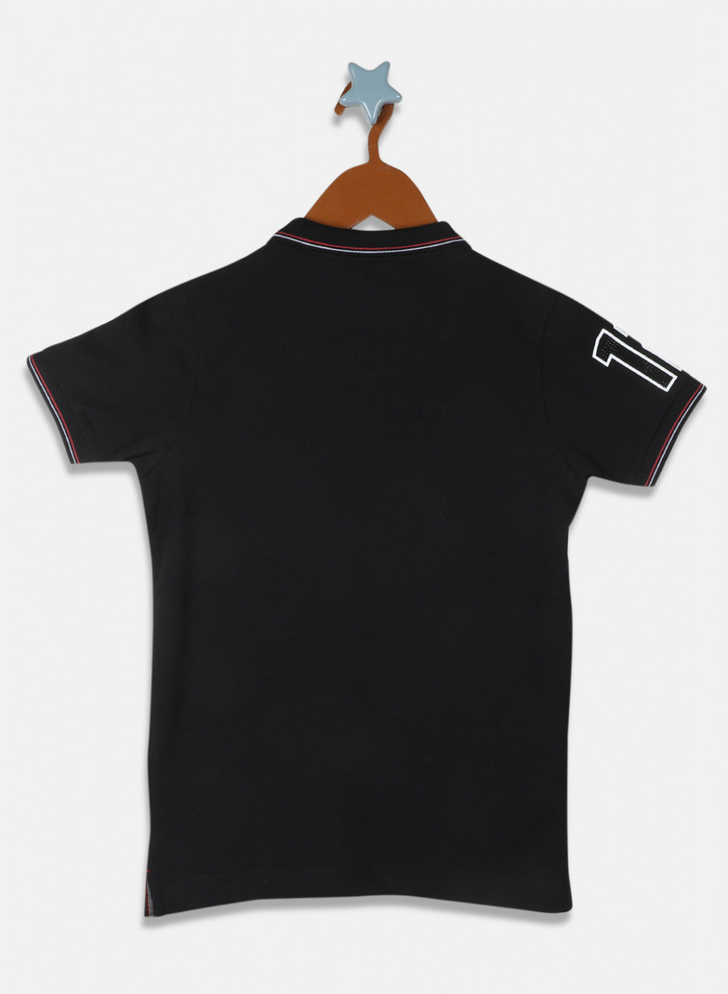 Boys Black Printed T-Shirt