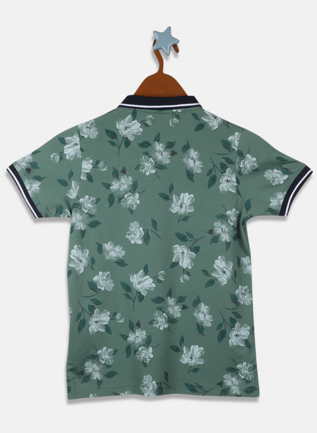 Boys Green Printed T-Shirt