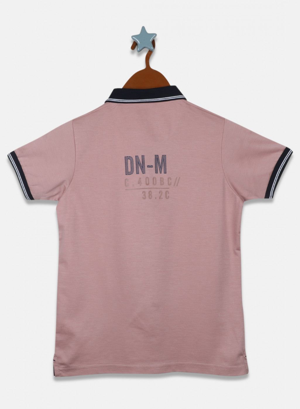 Boys Peach Printed T-Shirt