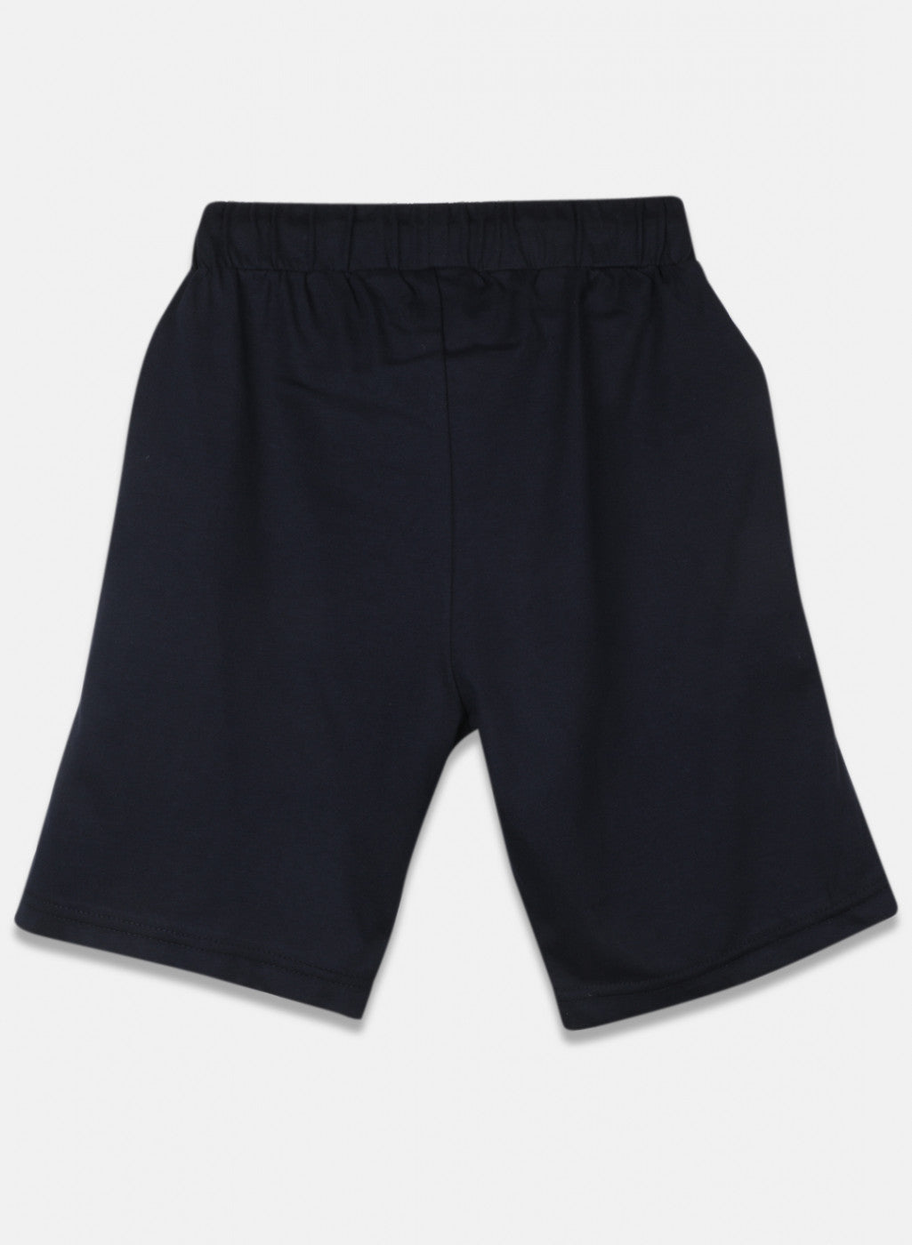 Boys NAvy Blue Printed Bermuda