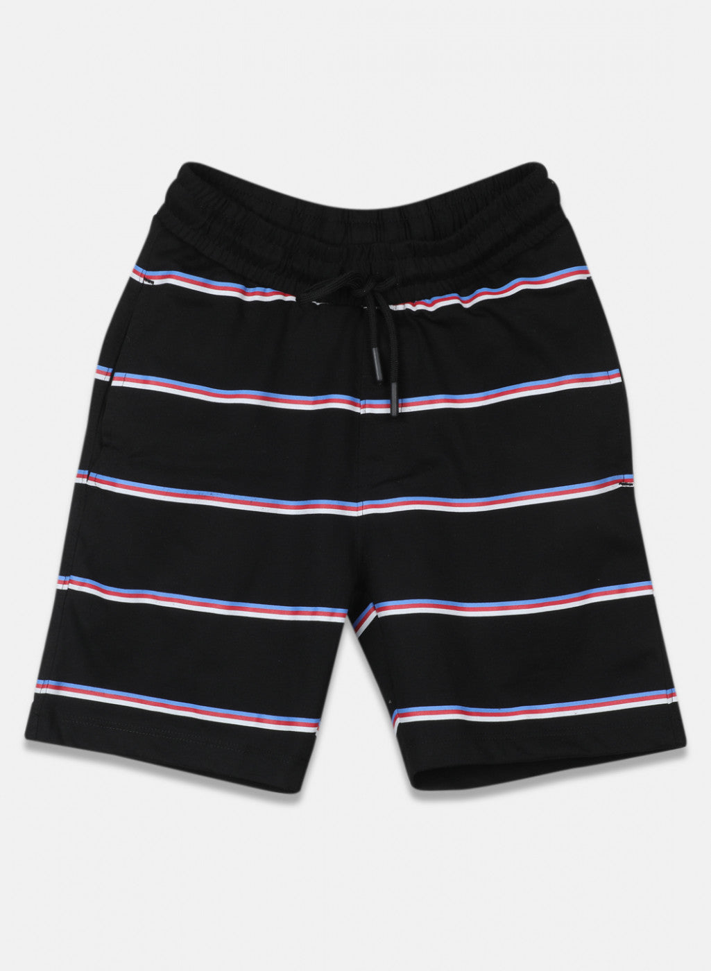 Boys Red & Black Printed Bermuda Set