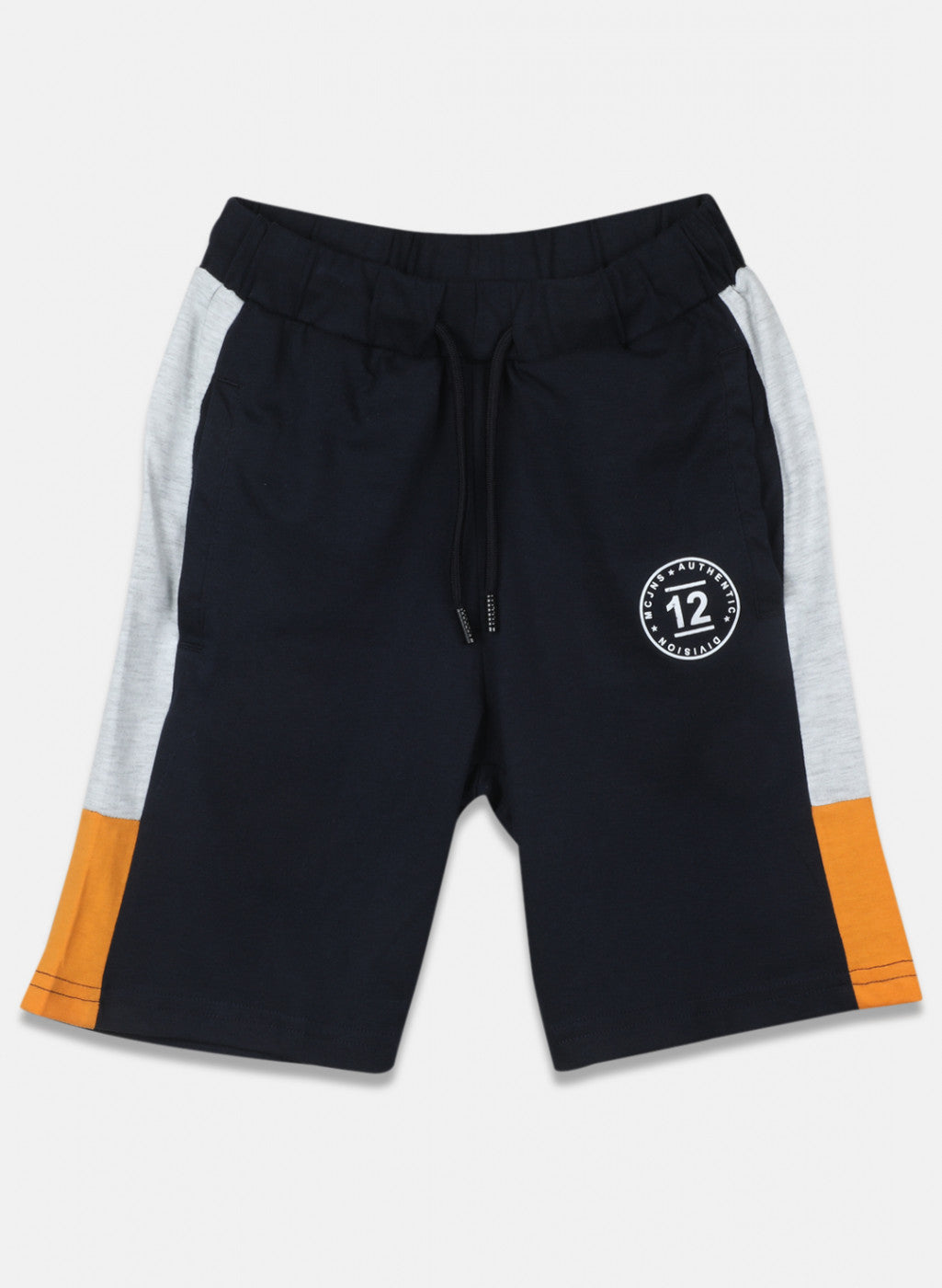 Boys Orange Printed Bermuda Set