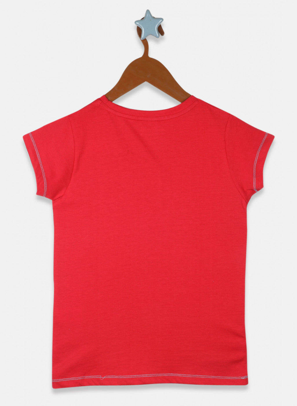 Girls Red Printed Top