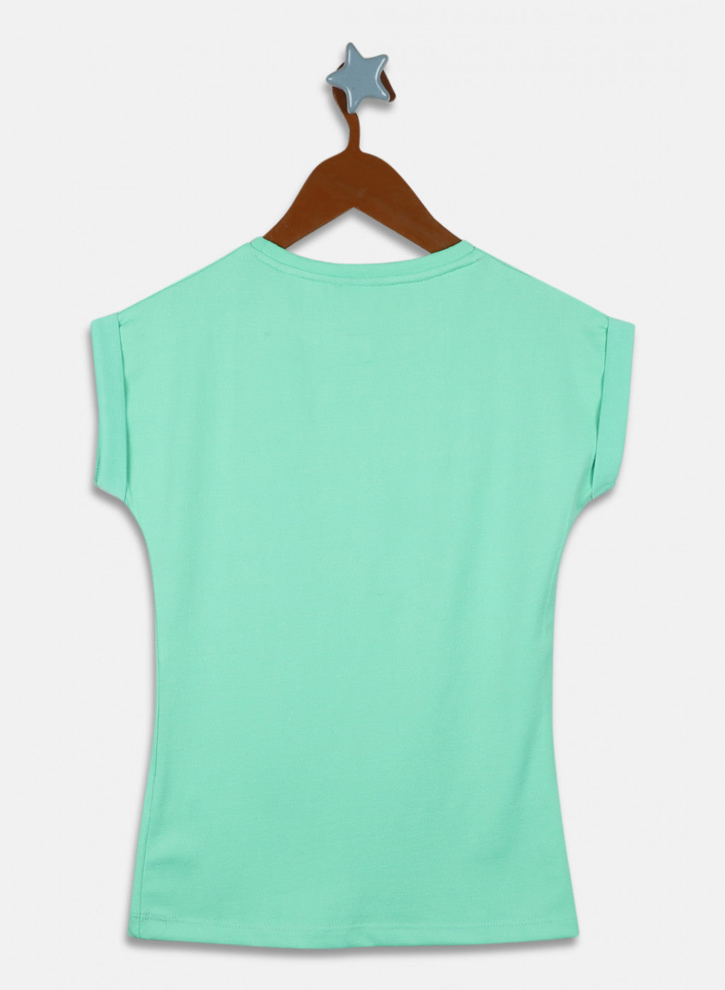 Girls Green Printed Top