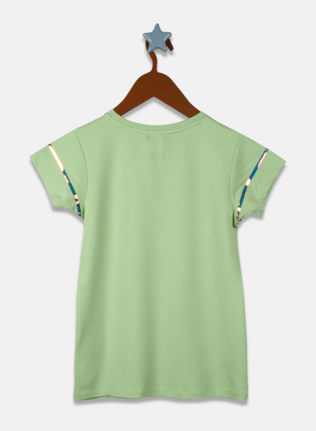 Girls Green Printed Top