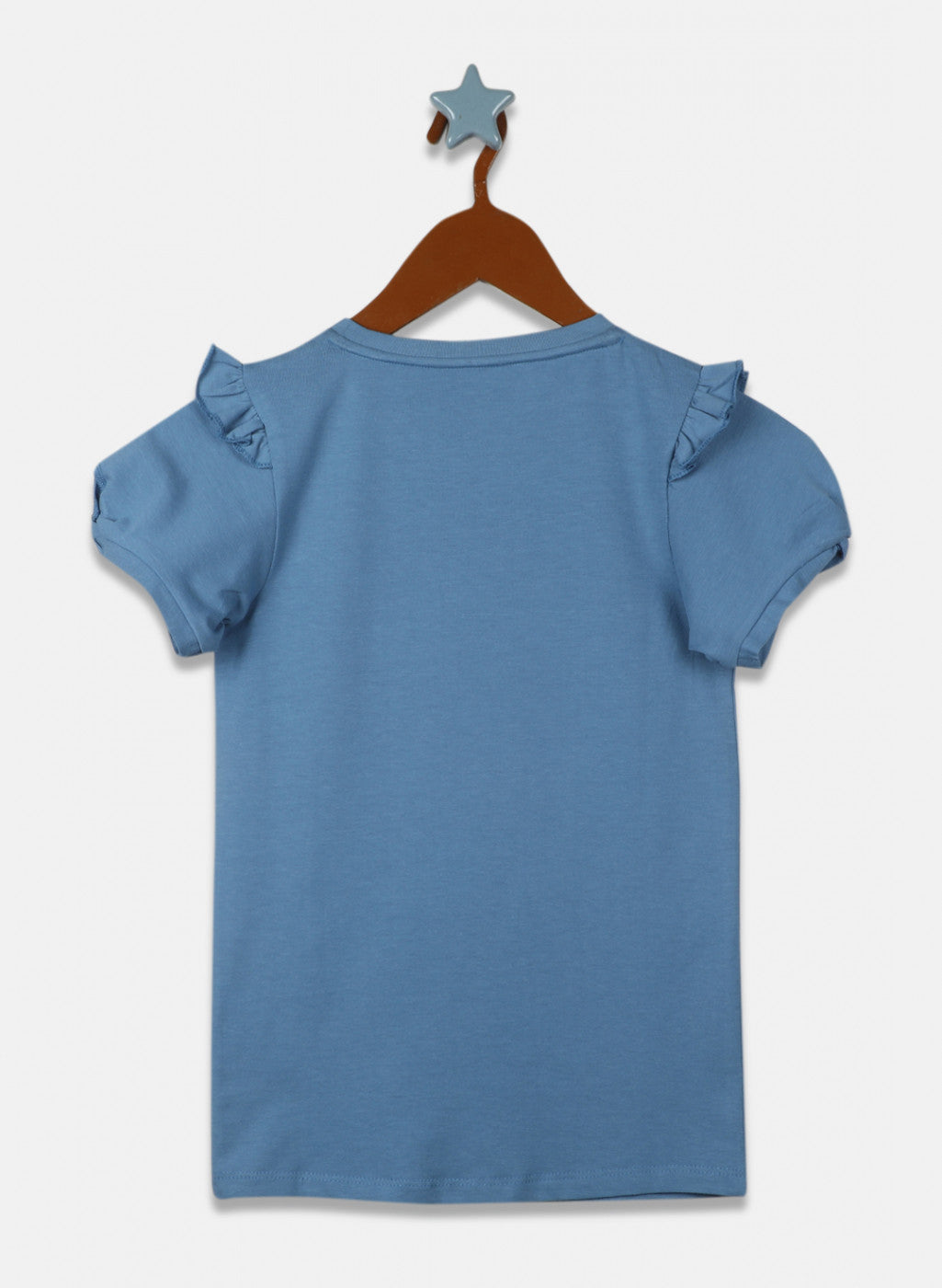 Girls Blue Printed Top