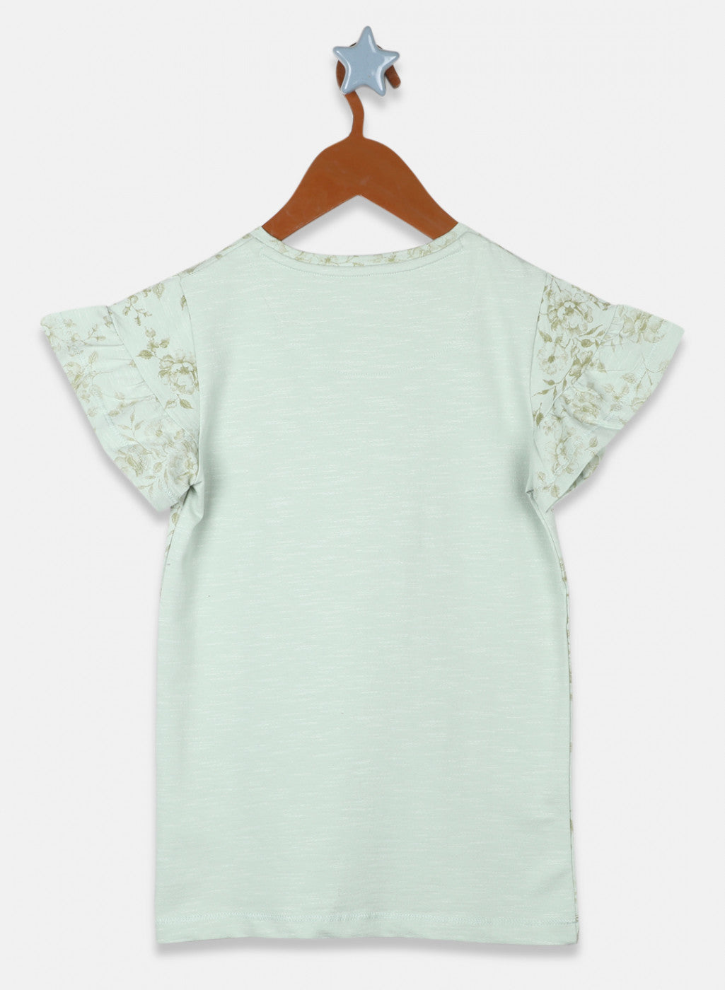 Girls Green Printed Top