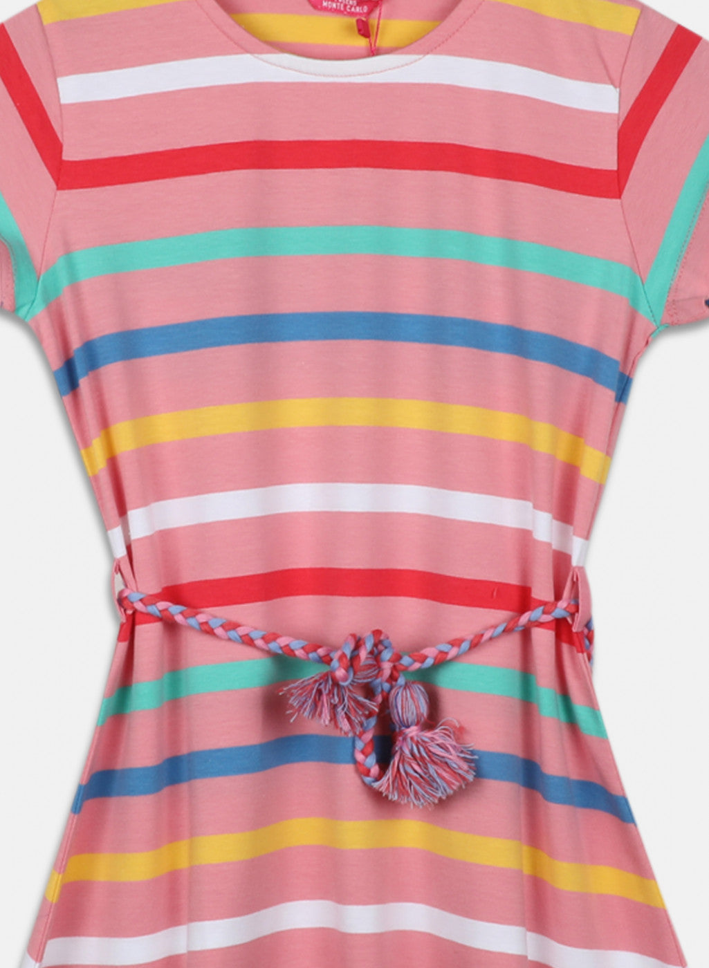 Girls Pink Stripe Dress