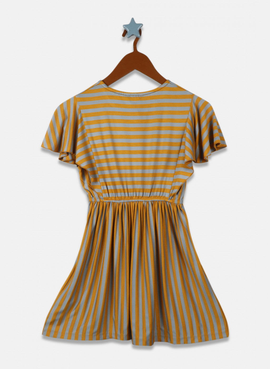 Girls Mustard Stripe Dress